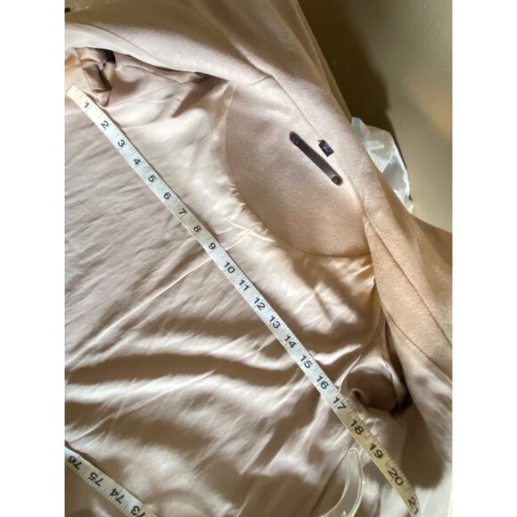 AllSaints City Monument Coat Italian Wool Draped Asymmetric US 2 Blush Beige - Picture 12 of 16